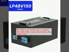 48V 150Ah 51.2V LiFePO4 Golf Cart pin, 250A BMS, 4000+ chu kỳ pin lithium, Max 12.8kW Power