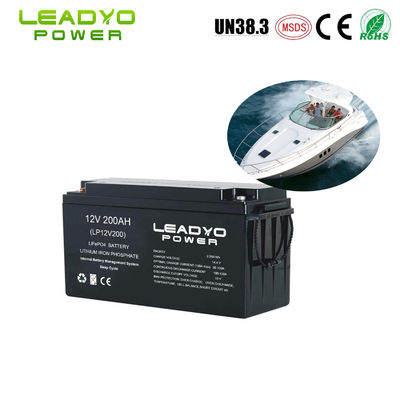 Pin có thể sạc lại IP66 Lithium ion Marine Pin 12V 200Ah LiFePO4 chu kỳ sâu với ứng dụng thông minh