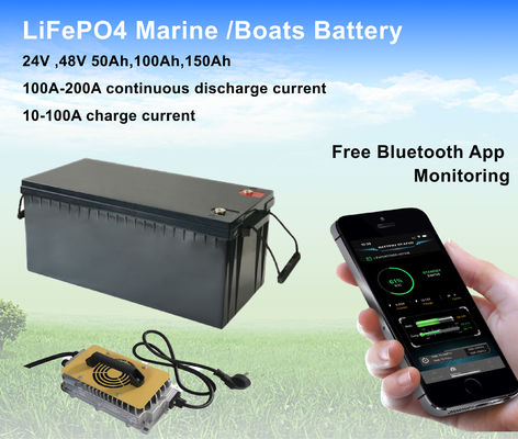 Mua Smart E Propulsion Pin lithium bên ngoài RS485 CAN 24V 200Ah Pin thuyền LiFePO4 25.6V 200Ah sản xuất trực tuyến