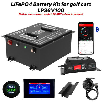 36V 100Ah 200Amp 36.8V Bluetooth LiFePO4 Lithium Golf Cart Bộ chuyển đổi pin