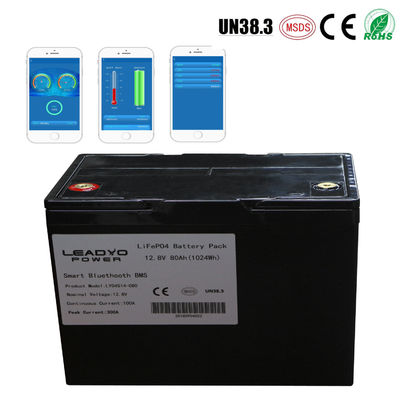 Giá tốt Pin Lithium ion thông minh Thuyền 12 v 80Ah Chu kỳ sâu Lifepo4 Pin Marine với ứng dụng Bluetooth trực tuyến