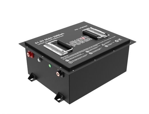 Giá tốt 51.2V 50Ah xe gôn LiFePO4 pin 100A BMS 2560Wh năng lượng Với Bluetooth / LCD trực tuyến