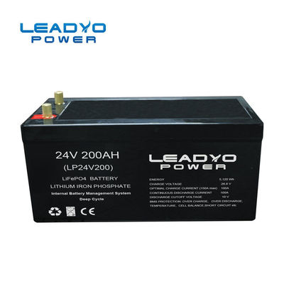 Giá tốt IP66 Vỏ ABS Pin Lithium Chu kỳ sâu Pin Lithium Sắt Phosphate 24V 200Ah trực tuyến